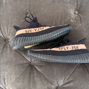 Yeezys 350 v2 black and copper